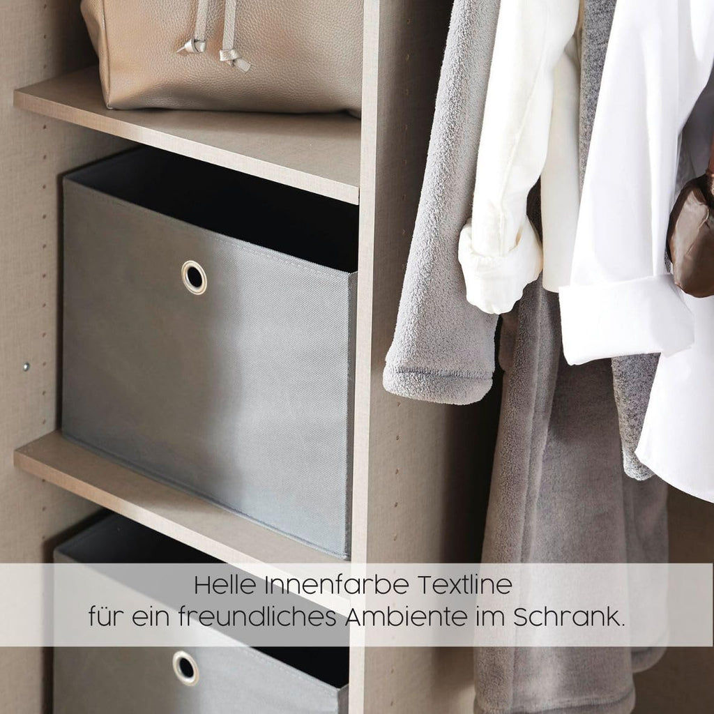Rauch Möbel Celle, Kleiderschrank für Schlafzimmer, Kinderzimmer, Babyzimmer, Garderobe, Flur, 3-türig, 6 Schubladen, Farbe Hochglanz Weiß/Weiß, Breite 136 cm
